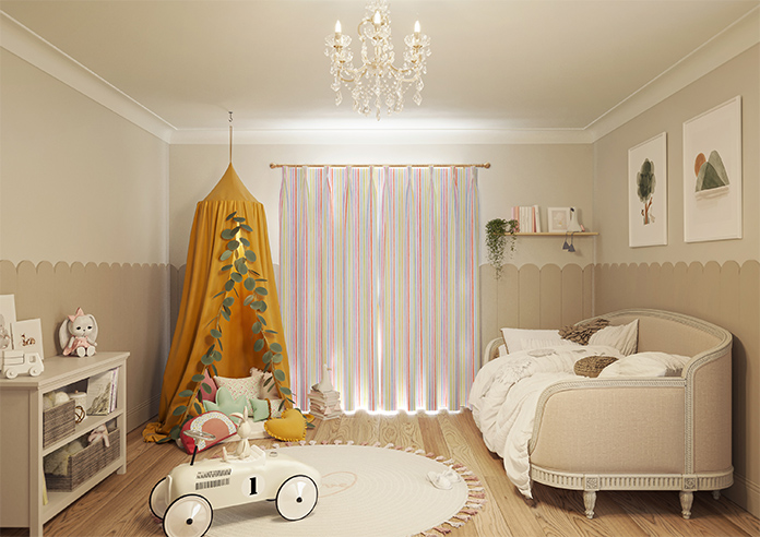 Vintage Stripe, Rainbow - Made to Measure Curtains - Image 15